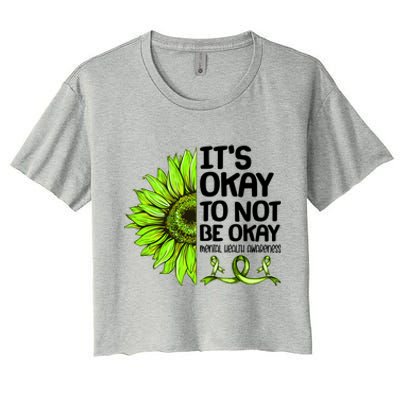 It's Okay To Not Be Okay Mental Health Awareness Women's Crop Top Tee