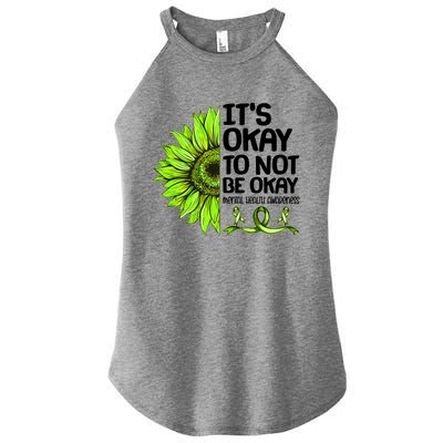 It's Okay To Not Be Okay Mental Health Awareness Women's Perfect Tri Rocker Tank