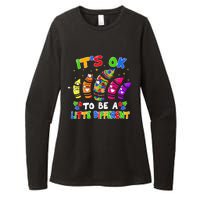 its ok to be a litte different dabbing crayon autism Womens CVC Long Sleeve Shirt