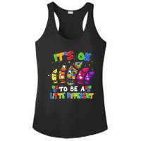 its ok to be a litte different dabbing crayon autism Ladies PosiCharge Competitor Racerback Tank