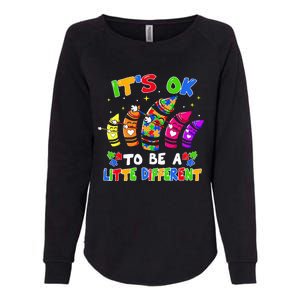 its ok to be a litte different dabbing crayon autism Womens California Wash Sweatshirt