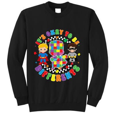 Its Ok To Be Different Autism Awareness Puzzle Piece .Png Sweatshirt