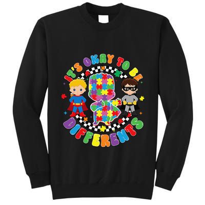 Its Ok To Be Different Autism Awareness Puzzle Piece .Png Tall Sweatshirt