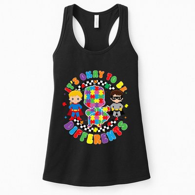 Its Ok To Be Different Autism Awareness Puzzle Piece .Png Womens Tank Top
