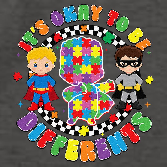 Its Ok To Be Different Autism Awareness Puzzle Piece .Png Vector Backpack