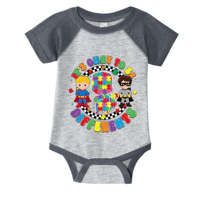 Its Ok To Be Different Autism Awareness Puzzle Piece .Png Infant Baby Jersey Bodysuit
