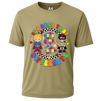 Its Ok To Be Different Autism Awareness Puzzle Piece .Png Performance Shirt