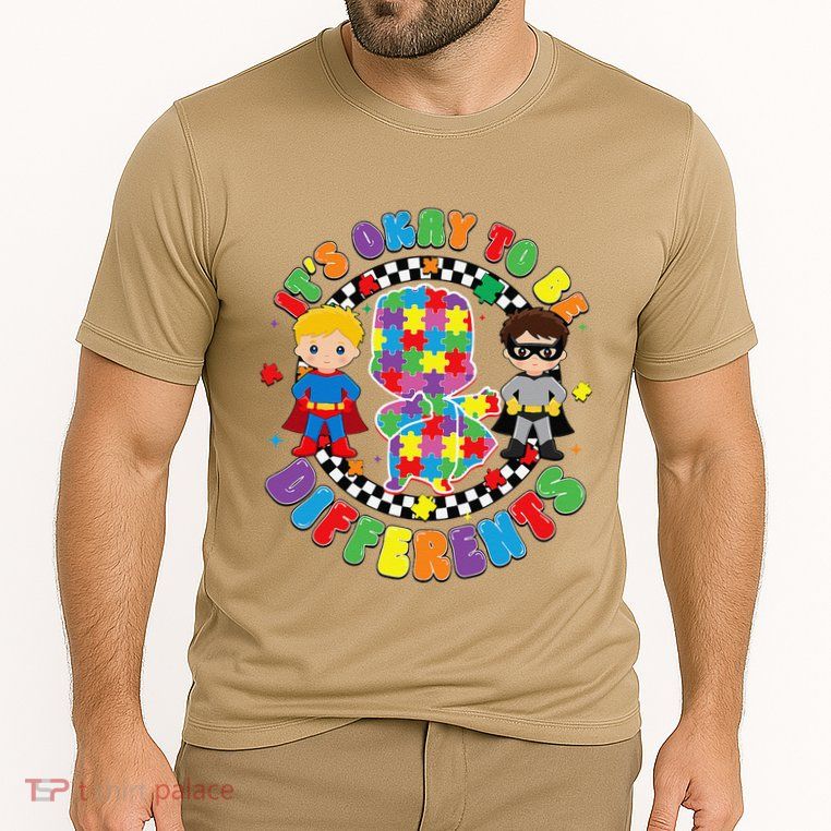 Its Ok To Be Different Autism Awareness Puzzle Piece .Png Performance Shirt