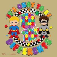 Its Ok To Be Different Autism Awareness Puzzle Piece .Png Button