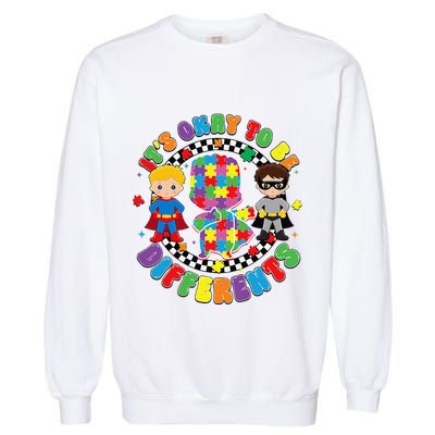 Its Ok To Be Different Autism Awareness Puzzle Piece .Png Garment-Dyed Sweatshirt