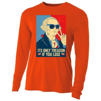 Its Only Treason If You Lose George Washington Funny American Cooling Performance Long Sleeve Crew