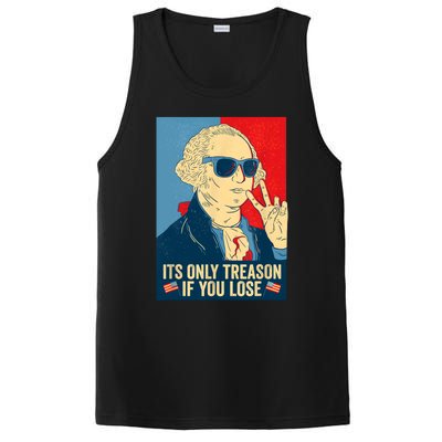 Its Only Treason If You Lose George Washington Funny American PosiCharge Competitor Tank