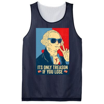 Its Only Treason If You Lose George Washington Funny American Mesh Reversible Basketball Jersey Tank