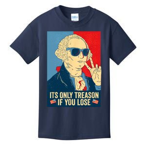 Its Only Treason If You Lose George Washington Funny American Kids T-Shirt