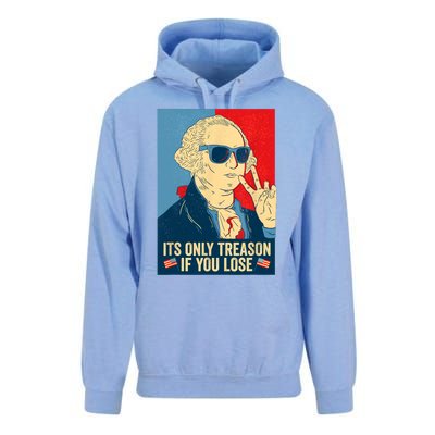 Its Only Treason If You Lose George Washington Funny American Unisex Surf Hoodie