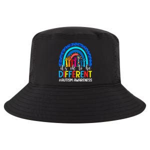 ItS Ok To Be Different Autism Awareness Leopard Rainbow Cool Comfort Performance Bucket Hat