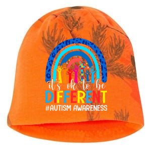 ItS Ok To Be Different Autism Awareness Leopard Rainbow Kati - Camo Knit Beanie