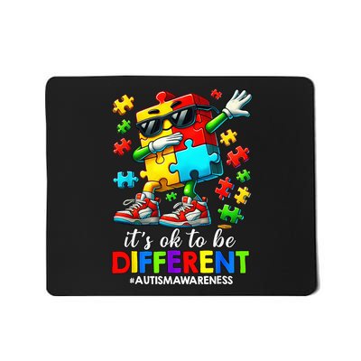 It'S OK To Be Different Dabbing Puzzle Autism Awareness Mousepad