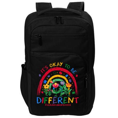 It'S Ok To Be Different Rainbow Autism Awareness Puzzle Cute Impact Tech Backpack