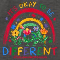 It'S Ok To Be Different Rainbow Autism Awareness Puzzle Cute Vector Backpack