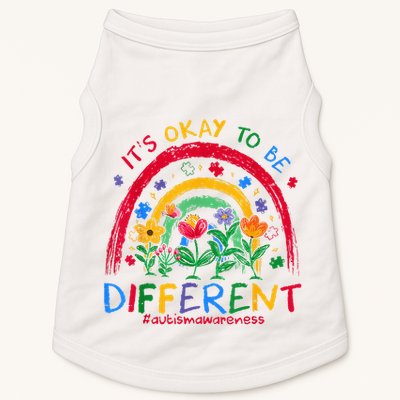 It'S Ok To Be Different Rainbow Autism Awareness Puzzle Cute Doggie Tank
