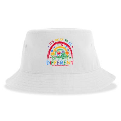 It'S Ok To Be Different Rainbow Autism Awareness Puzzle Cute Sustainable Bucket Hat