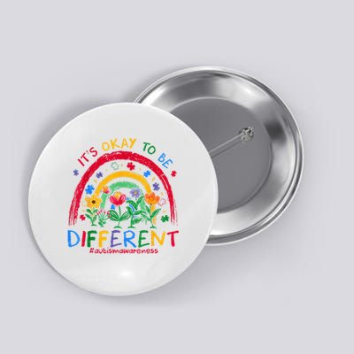 It'S Ok To Be Different Rainbow Autism Awareness Puzzle Cute Button