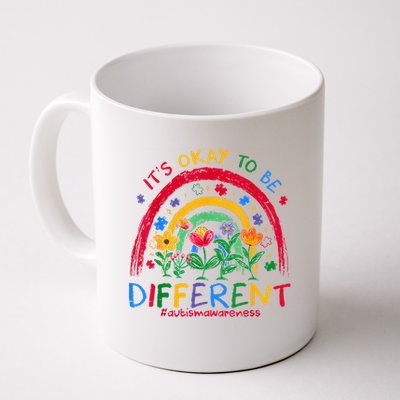 It'S Ok To Be Different Rainbow Autism Awareness Puzzle Cute Mug