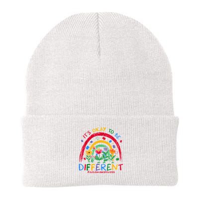 It'S Ok To Be Different Rainbow Autism Awareness Puzzle Cute Beanie