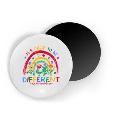 It'S Ok To Be Different Rainbow Autism Awareness Puzzle Cute Magnet