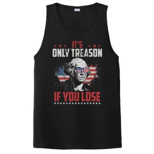 Its Only Treason If You Lose George Washington American Flag PosiCharge Competitor Tank