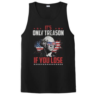 Its Only Treason If You Lose George Washington American Flag PosiCharge Competitor Tank