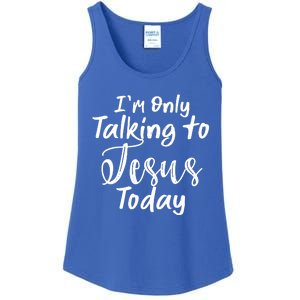 Im Only Talking To Jesus Today Gift Ladies Essential Tank