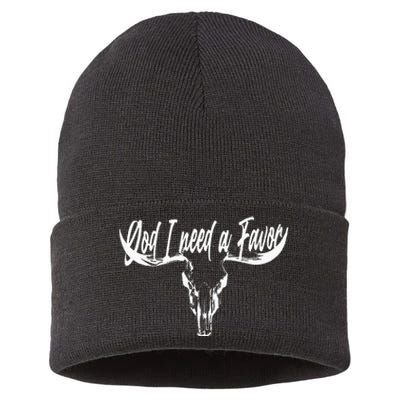 I Only Talk To God When I Need A Favor Sustainable Knit Beanie