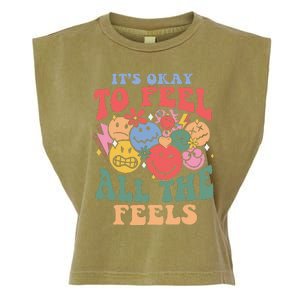 ItS Okay To Feel All The Feels Garment-Dyed Women's Muscle Tee