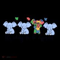 Its Okay To Be Different Funny Elephant Autism Awareness Month 7-Panel Snapback Hat
