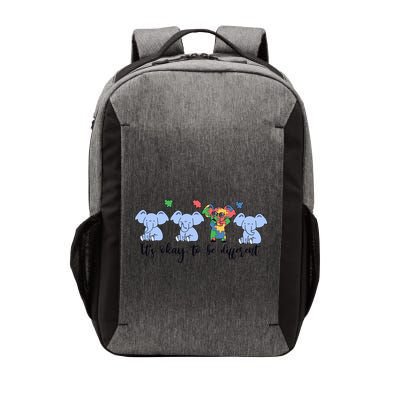 Its Okay To Be Different Funny Elephant Autism Awareness Month Vector Backpack