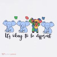 Its Okay To Be Different Funny Elephant Autism Awareness Month Apron