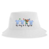 Its Okay To Be Different Funny Elephant Autism Awareness Month Sustainable Bucket Hat