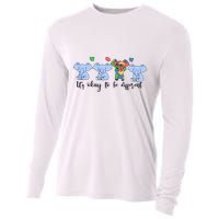 Its Okay To Be Different Funny Elephant Autism Awareness Month Cooling Performance Long Sleeve Crew