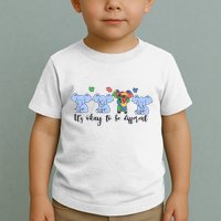 Its Okay To Be Different Funny Elephant Autism Awareness Month Toddler T-Shirt
