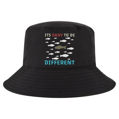 It's Okay To Be Different Fish Autism Awareness Month Cool Comfort Performance Bucket Hat