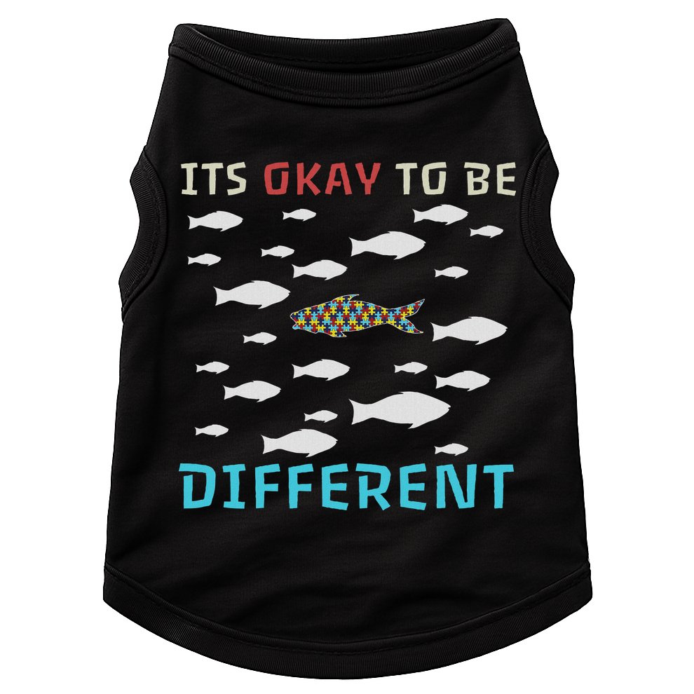 It's Okay To Be Different Fish Autism Awareness Month Doggie Tank