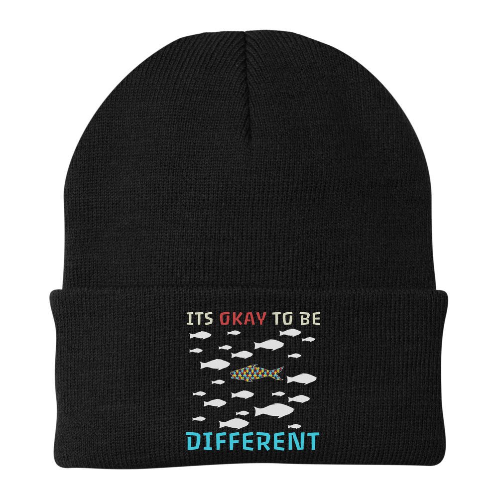 It's Okay To Be Different Fish Autism Awareness Month Beanie