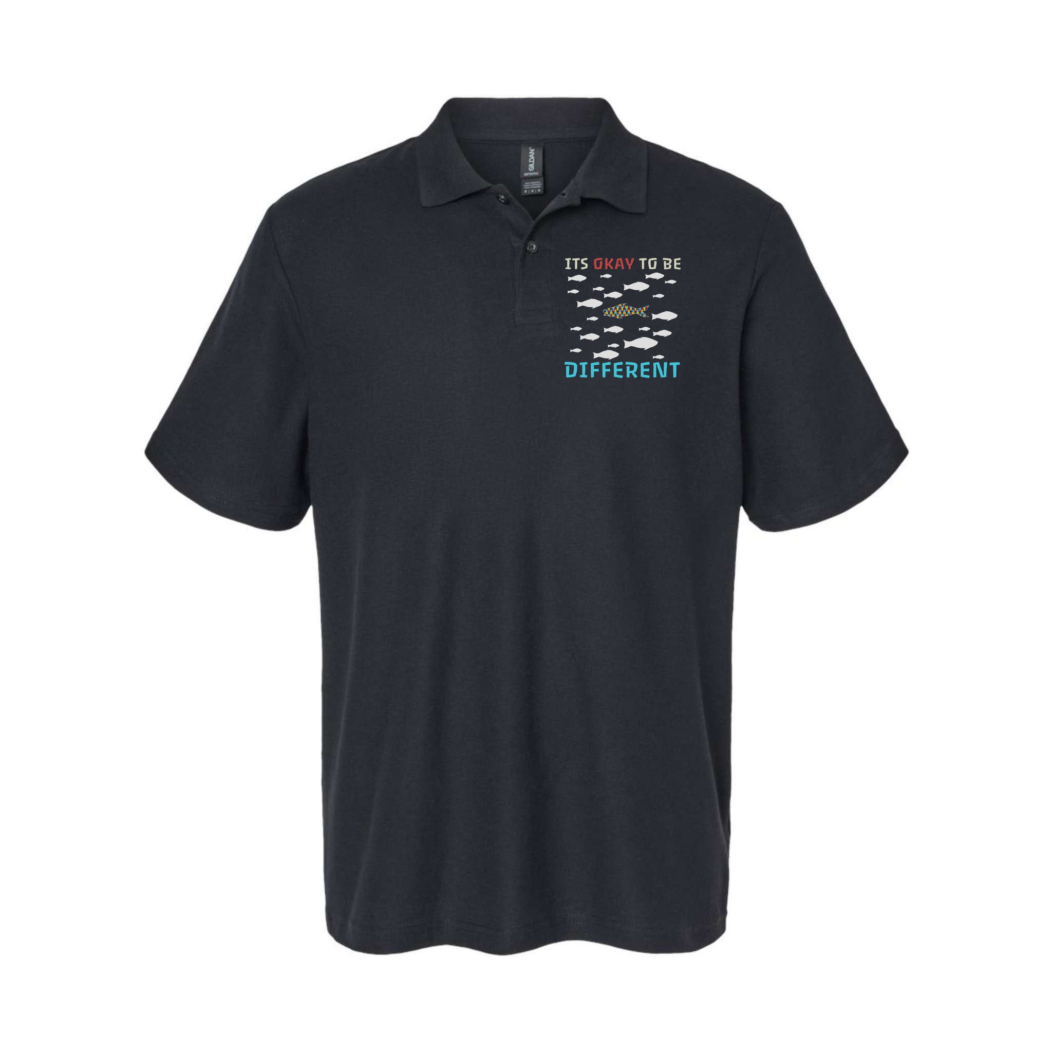 It's Okay To Be Different Fish Autism Awareness Month Polo