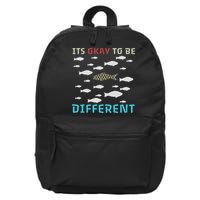 It's Okay To Be Different Fish Autism Awareness Month 16 in Basic Backpack