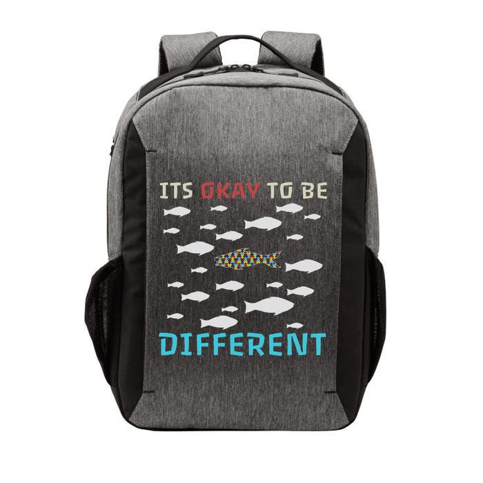 It's Okay To Be Different Fish Autism Awareness Month Vector Backpack