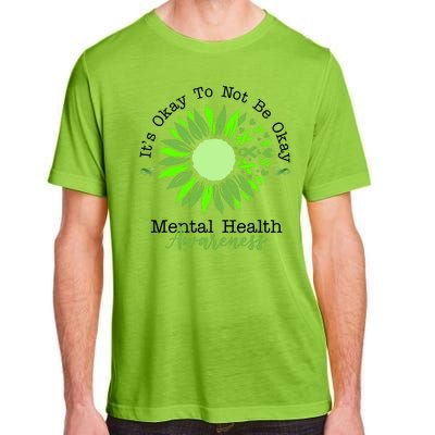 Its Okay To Not Be Okay Mental Health Awareness Sunflower Ribbon Adult ChromaSoft Performance T-Shirt