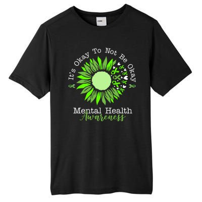 Its Okay To Not Be Okay Mental Health Awareness Sunflower Ribbon Tall Fusion ChromaSoft Performance T-Shirt