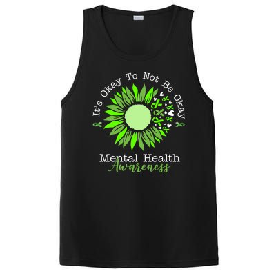 Its Okay To Not Be Okay Mental Health Awareness Sunflower Ribbon PosiCharge Competitor Tank